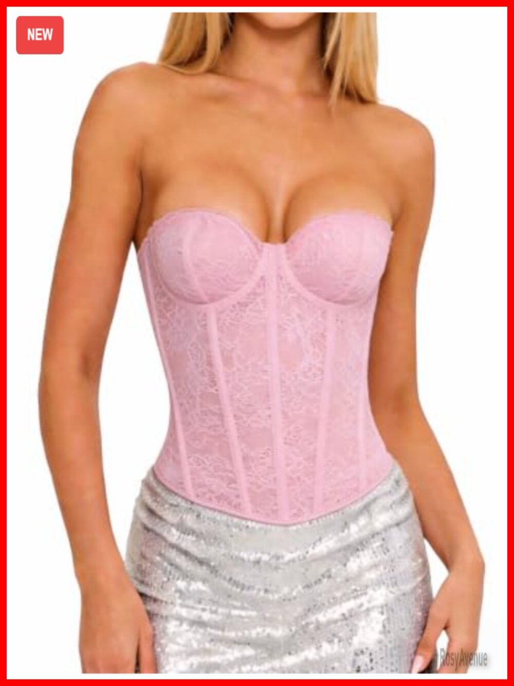 Women's Floral Lace Corset Top Mesh Boned Overbust Bustier